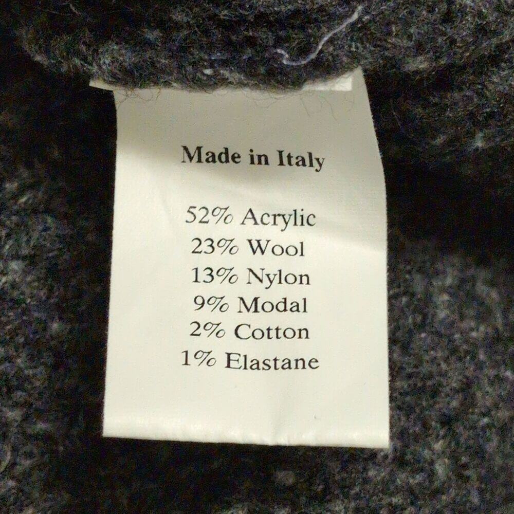 Immagini Gray Collar Button Placket Wool Blend Pu… - image 5